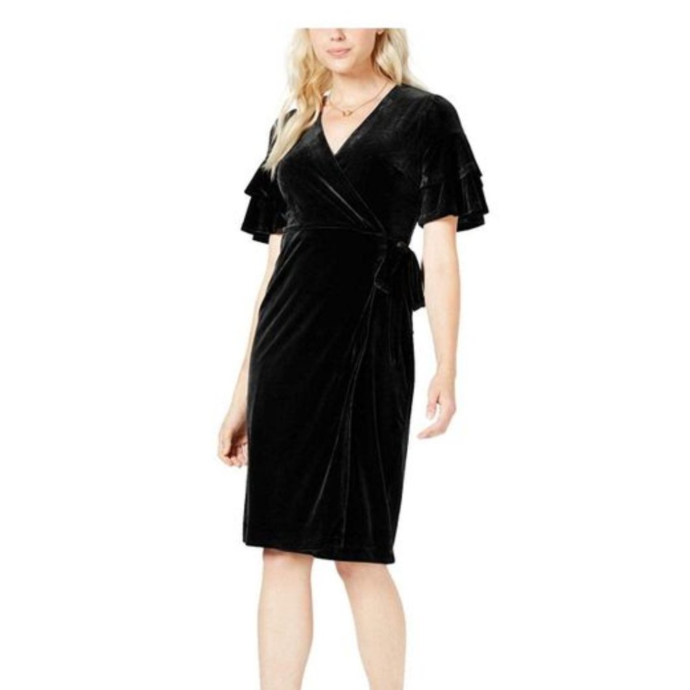 Black Velvet wrap mididres Maison Jules Size XL